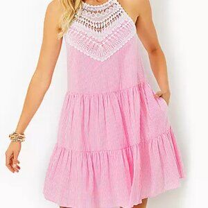 Lily Pulitzer Britt seersucker halter dress